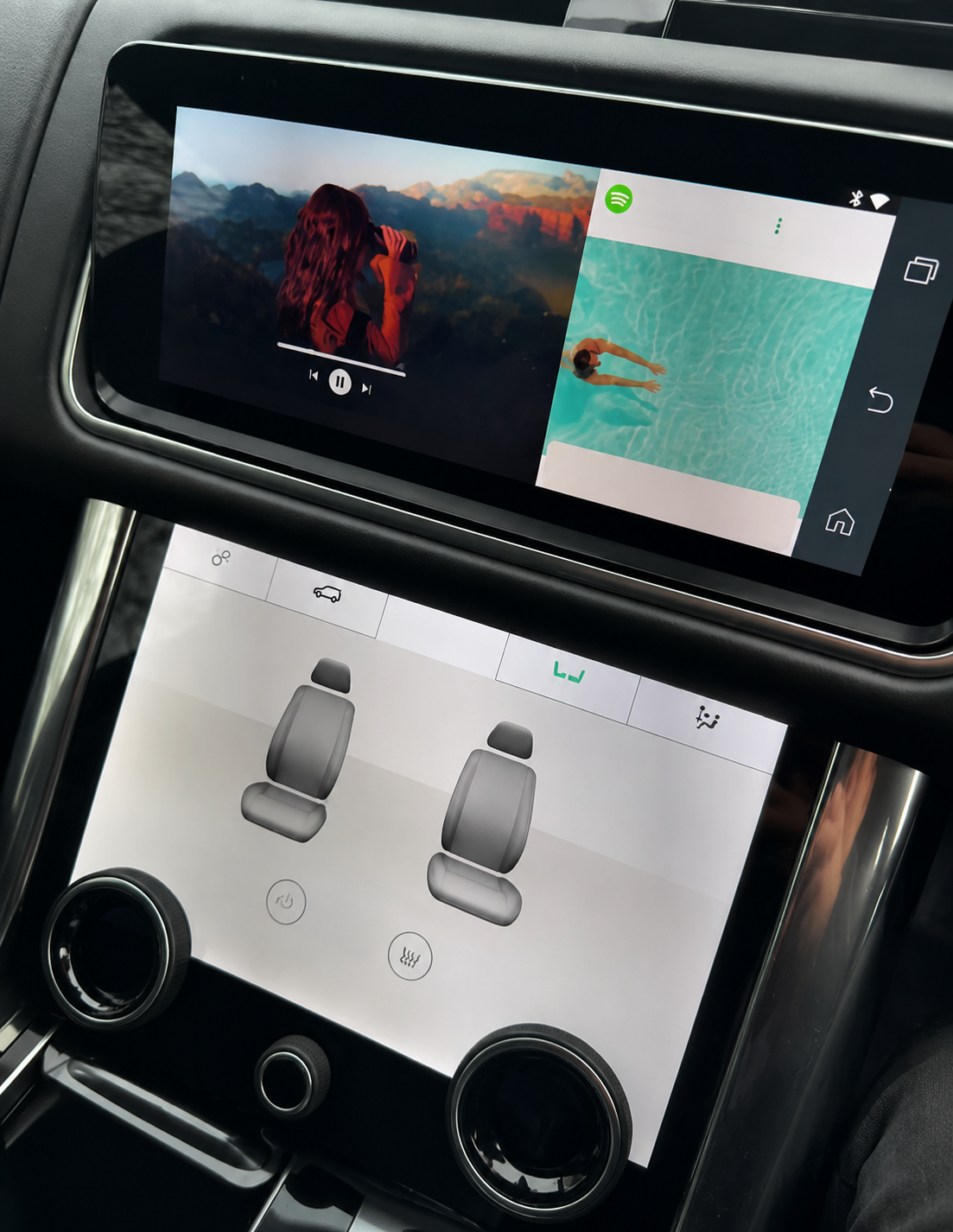 In-car infotainment display